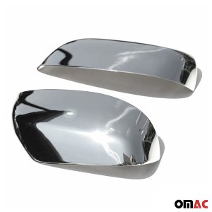 Lexus GX460 Mirror Cover - Omac - S.Steel - Gloss Silver - 2010